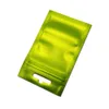 200pcslot Small Matte Colored Grip Zipper Package Aluminum Foil Bag Resealable Mylar Zip Lock Plastic Clear Window Bags Retail2469407