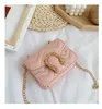 Cute Girls Princess Handbags Fashion Kids Metal Chain One-shoulder Bag Chldren Metal Buckle Messenger Bag Accessories Purse S662