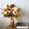 13pcs / Demet Yapay Şakayık Dekoratif Parti İpek Sahte Çiçek Şakayık Home For Otel Dekor DIY Düğün Dekorasyon Çiçek Çelenk C0924