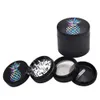Colorful Pineapple Patterns Herb Grinder Smoking 4 Parts Metal 50mm With Matched Storage 45MM Tobacco Crusher Large Herb Grinders Aluminum