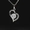 Qimoshi Infinity Love Heart Pendant Halsband för vän Mottagare Crystal Chakra Yoga Smycken finns i olika färgade stenar