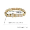 14K Iced Gold Armband Mens Hip Hop Smycken Cool CZ Stone Luxury Deisnger Cubic Zirconia Hip Hop Armband Presenter