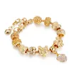 Gold Love Crystal Charms för armband kvinnor mode smycken valentin gåva9854580