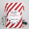 Christmas Papai Noel Sacks Sacos de algodão de lona grandes sacolas de cordão pesado de tração de festival personalizado decoração de Natal fy42499293385