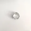 High Quality Silver Plate Ring Neutral Flower Ben Pattern Gem Pearl Mother-of-pearl Ring Fashion New Trend Ring Fashion Jewelry