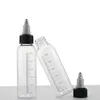 20 pièces 30ml 60ml 100ml 120ml 250ml en plastique PET E jus liquide capacité compte-gouttes bouteilles bouchon supérieur tatouage Pigment encre conteneur T269q