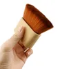 Berber Boyun Seza Temizleme Fırçası Naylon Fırça Yumuşak Temizleme Aracı Saç Süpürme Fırçası Ahşap Tutma Kahverengi Stil Aksesuarları8548024