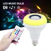 Lampadina LED Bluetooth E27 12W Lampadina intelligente wireless RGBW Altoparlante audio Riproduzione di musica Telecomando APP