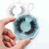 Plastic Portable False Eyelash Packaging Box Acrylic Polygonal Keychain Empty Lash Package Case With Tray Container Box J08045295493