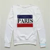 Offre spéciale sweat femmes blanc Paris sweats à capuche imprimés décontracté à manches longues automne pull décontracté Moletom Feminino