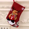 Christmas Large Stockings Snowman Santa Claus Candy Gift Bags Holders Xmas Socks Hanging Ornaments Christmas Decorations RRA3526