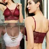 Women Sexy Bra Removable Massage Padded Bras Female Underwear Floral Lace Bralette Push Up Bra Brassiere Solid Color Tank Crops235D