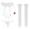 2 couleurs Blanc Femmes Jarretières Culottes Sans Couture Jarretière Ceinture 6 Bretelles Larges Boucles En Métal Vintage Ceinture Sexy pour Bas De Mariage Sexy Lingerie1