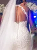 Halter Neck Mermaid Wedding Dresses Sleeveless Robe De Mariee Appliques Lace Backless Bridal Dress Sexy Black Girls Arabic Gown8083545