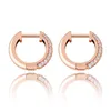 925 Sterling Silver Earrings Luxury Bling Zircon Hoop Earrings Fashion 18K Gold Rhodium Plated Small Circle Women Designer Earring8400827