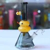 New Beaker Hookah Recycler Glass Bong Recycler Dab Rig Smoking 14mm Joint Banger Water Bongs duck