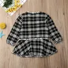 Baby Toddler Girls two-piece Dress Set Designers Pattern Plaid Coat Kids Jacket and Skirt Princess Dresses Clothing Formal Suit Cloth D82802