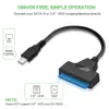 SATA to USB 3.0 케이블 어댑터 SATA7 + 15pin 지원 2.5 인치 외부 SSD HDD 하드 드라이브 22 핀 Sataiii A25