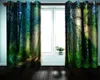 3D Modern Curtain Window Romantic Landscape 3D Curtain Dreamy Forest Park vardagsrum sovrum kök fönster blackout gardin446189582954