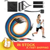 11PCS Resistance Bands Elastic Pull Rope Sträng Fitness Övningar Elastique Musculation Execerciser Gym Training Workout Yoga