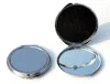 Ny silverficka tunn kompakt spegel tomt rund metallsmakeup spegel diy costmetic spegel bröllop gåva4616817