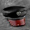 coolstuddskullmenswomensunisexgenuineleatherbikerbikerpunkRockercaphat9731244