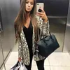 Kvinnors Jackor Kvinnor Ladies Snakeskin Långärmad Väskor Cardigan Coat Office Jacka Sexig Snake Mönster Leopard 2021 Fashion Plus S-XL