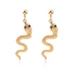 Novo Presente de Chrismas para Menina Lady Snake Brincos Kit Animal Snake Dangle Brincos Earrings Onda Gota Brincos Para As Mulheres Moda Jóias