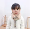 Nouvelle version coréenne de l'automne et de l'hiver foulard en peluche garçons et filles foulard en soie streamer peluche mode pour enfants petite écharpe LY064