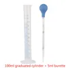 5ml 10ml Rubber Head Glass Dropper And 100ml Measuring Cylinder Kit Pipette With Scale Line Chemistry Laboratory