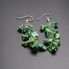 Boucles d'oreilles Style bohémien, 5 paires, faites à la main, en gravier naturel, bricolage, pompon en pierre naturelle, bijoux pour dames