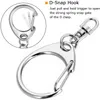 100Pcs Key Ring Key Chain DSnap Hook Split Keychain Parts Ring Hardware with 8mm Open Jump and Connector4724556