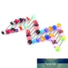 100pcslot Body Jewelry Fashion Mixed Colors Tunge Tounge кольца бары штанги пронзительно 2461542