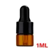 1ml 2ml 3ml 5ml Mini Empty Dropper Bottle Portable Aromatherapy Esstenial Oil Bottle with Glass Eye Dropper