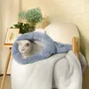 Pet Cat Puppy Sleeping Bag Fleece Soft Warm Nest Kennel Bed Cave House Small Dog Mat Tent Winter Cozy Supply Y200330