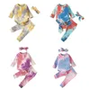 Baby tie-dyed Autumn Kids Clothes Article Pit Tie Dyed Clothing Sets 8 Styles Baby Long Sleeve Romper Top+Pants+Headbands 3pcs/set Outfits