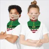 キッズプリントマスククリスマス3Dデジタル印刷マスク子供イヤトライアングルスカーフアウトドアスポーツ保護通気性フェイスマスクLSK995