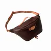 Großhandel Männer Frauen Fanny Packs Taille Taschen Handtasche Dame Gürtel Brust Tasche Pu Leder Braun Blume Handtaschen Frauen Taschen 37CM