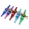 Colorful Blunt holder with Glow in the dark luminous Ball hookah mouth tips wholesale hookah Mouthpiece metal hookah tips