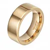 Février Frost Brand 8 mm Gold Tungsten Carbide Ring Polied for Women Wedding Bands Men039s Anneaux de fiançailles Bijoux de mode An3859196