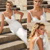 New Arrival Romantic Plus Size Lace Mermaid Wedding Dresses V Neck Spaghetti Straps Backless Wedding Dress Bridal Gowns Vestidos de novia