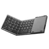 Mini Compact Triplo Folding teclado portátil fresco Wireless Phone Tablet Teclado Com mouse Touchpad GOTA DE ENVIO