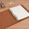 Notepads Classic Leather Rings Binder Notebook A5 Persoonlijk A7 Echte cover Journal Diary Sketchbook Planner Stationery