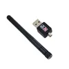 150m mini USB WIFI -adapter MT7601 150Mbps IEEE 802.11n/g/b trådlöst nätverkskort med 2DBI -antenn för PC -dator