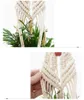 Maceta colgante de macramé, macetero de cuerda colgante de algodón tejido para flores de interior, decoración de jardinería, soportes de cesta de estilo largo