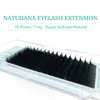 Natuhana groothandel 30cases/lot 16rows Natural Mink Single Eyelash Extension Individual Fake False Eye Lashes Extension