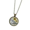 Acquista Gioielli Cabochon In Vetro Unisex Di Moda Ciondolo Girasole Semplice Collana Con Ciondolo In Pietra Preziosa Tempo Regali Ragazza Amante Delle Donne