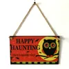 Wooden Halloween Sign Welcome Hanging Sign Witch Pumpkin Wooden Board Halloween Christms Door Window Wall Decoration