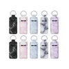 Chapstick Holder Neoprene Wristlet Keychain Marble Printed Chapstick Cover Lipstick Holder Bag Wristband Key Ring Gift 89 Designs DW5228