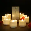 12pcs / 24pcs Batteria Votive Candele con telecomando, candele remoti, Tealights falso ha condotto la luce di Pasqua Candela partito Y200531